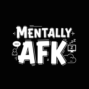 Mentally Absent From Keyboard Concept.