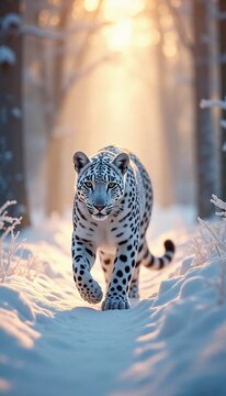 The image shows an Amur leopard (Panthera pardus orientalis), also known as the Far Eastern leopar