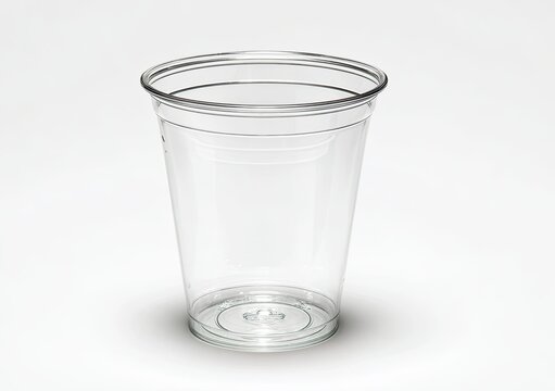 Clear Disposable Plastic Cup for Beverages and Drinks.