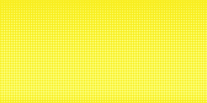 Pop art lemon yellow background with halftone patterns in comic book style, vector illustration. eps 10