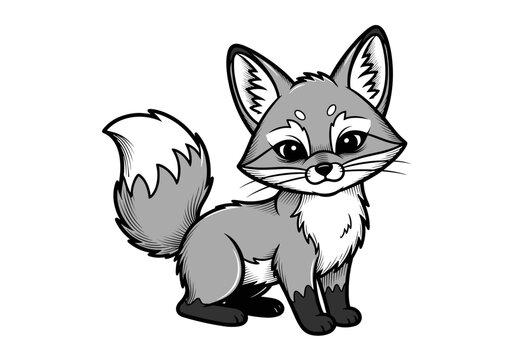 Cute Cartoon Fox Character Design.