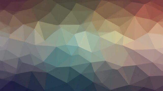 Cinematic Low-Poly Triangulated Mesh Surface Morphing Polygon Animation Background