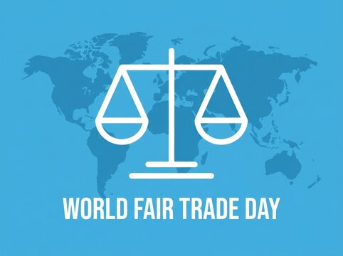 World Fair Trade Day Global Justice Balance Scales Icon.