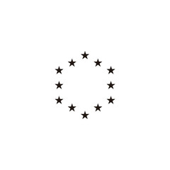 Obraz premium Stars, hexagonal geometric symbol simple logo vector