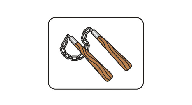 Nunchaku Icon - Martial Arts Weapon, Traditional Japanese Combat Tool