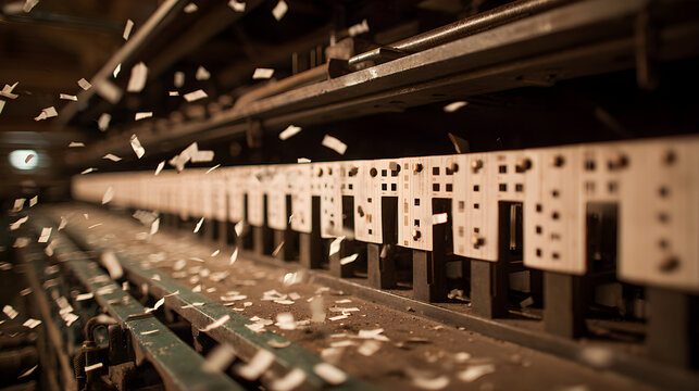 Industrial Punch Card Infrastructure Hack Documentary Photo