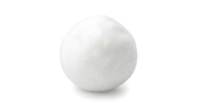 Pristine white ball of spun sugar floss for gourmet dessert garnish.
