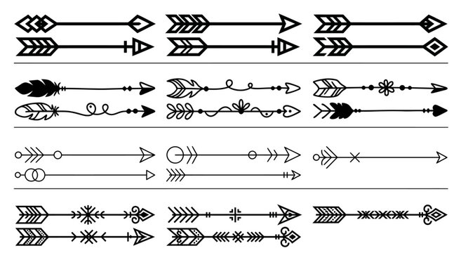 Tribal arrow vector collection
