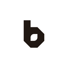 Letter b leaf, square geometric symbol simple logo vector © Amrah