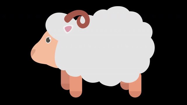 Cute Cartoon Sheep Illustration