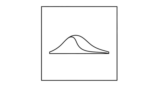 Two overlapping probability distribution curves on a white background