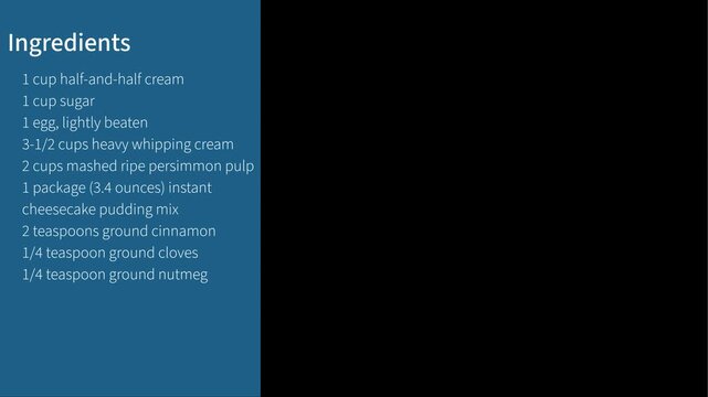 Ingredient Title abstract blue background