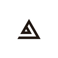 Letter b and J connect, triangle geometric symbol simple logo vector © Amrah