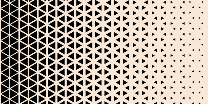 Triangle Vector Abstract Geometric Technology Background. Halftone Triangular Retro 80s Simple Pattern. Minimal Style Dynamic Tech Wallpaper