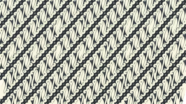 Seamless parang batik motif with elegant diagonal patterns