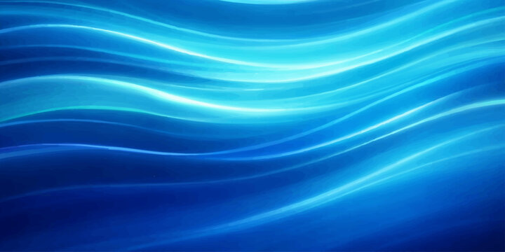 Vibrant blue wavy abstract background with glowing lines and gradient effect for modern design