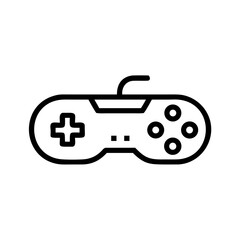 Game controller vector icon. line art black outline on transparent background. © MASUDA