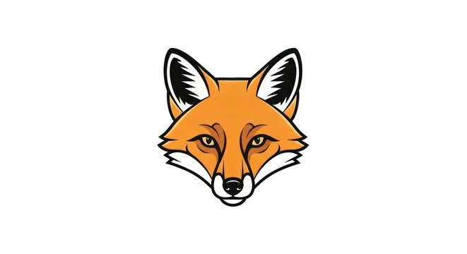 Vibrant fox head mascot design with detailed fur patterns