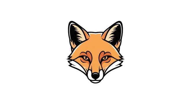 Bold fox face logo for professional branding and mascots