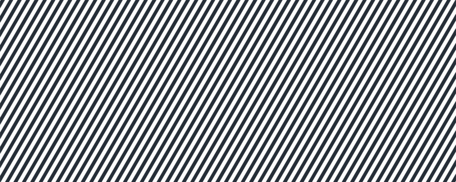 Thin slash line seamless pattern. Repeated fine diagonal lines background. Pinstripe wallpaper. Black and white tilted slanted strip backdrop. Repeating oblique linear texture overlay