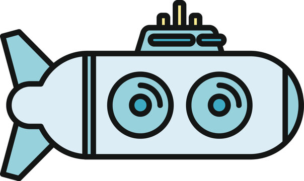 Submarine icon illustrating underwater exploration, transportation, and marine adventure concepts