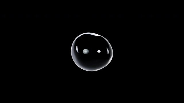 Organic Spiky Sphere Breathing Seamless Loop - Transparent Morphing Ball on Black Backgroun