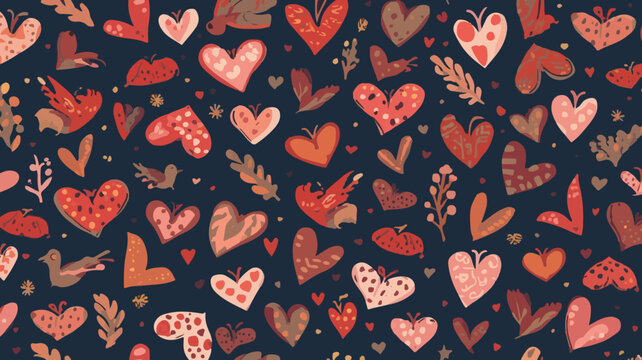 Template vector love pattern fabric motifs clean shape with flat design