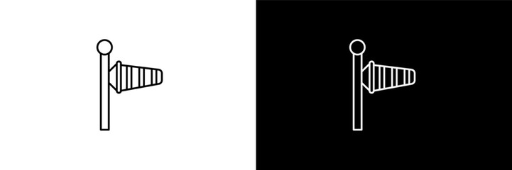 weather vane outline icons in farming and gardening category. White and Black style linear weather vane icon © Design_Farm