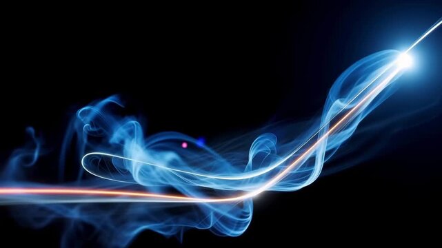 Animated hockey stick with vivid neon glow and flashing light effects on dark background. Dynamic sports symbol for tournament promos, professional hockey broadcasts, and game branding.