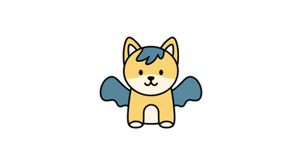Fototapeta premium Cute Cartoon Shiba Inu Dog.