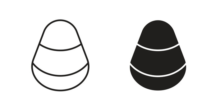 Candy Corn line icon vector set.