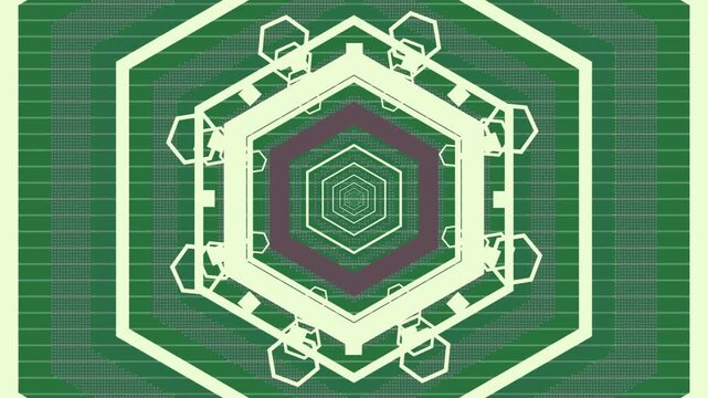 Hexagon green white background pattern geometric design shapes pentagon shape green screen animated chromakey background colorful style frame emotion movement illustration
