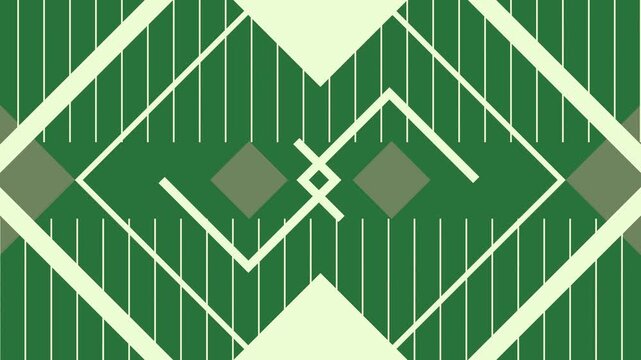 green white striped pattern football field lines geometric diamond green screen animated chromakey background emotion figure motion elements gesture expression layers composition
