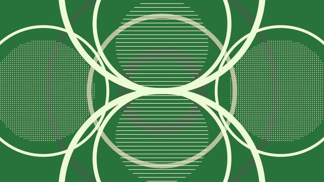 green background white outline face circles lines tennis racket four rackets circle letter o green screen animated chromakey background expression figure