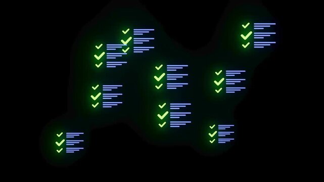 Data visualization graphic showing completed tasks and project progress in a digital workspace environment.