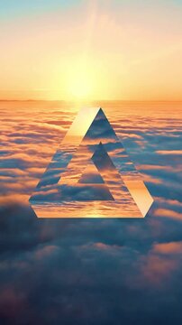 9:16 Vertical Foggy Forest Background with Impossible Geometry and Minimal Geometric Structure 4K