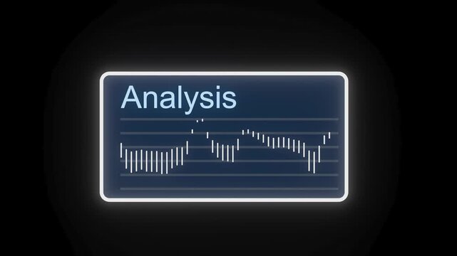 Graph showing data analysis trends over time with fluctuating values and indicators.