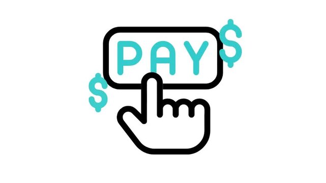 Animated Pay Per Click PPC Advertising Digital Marketing Icon Loop
