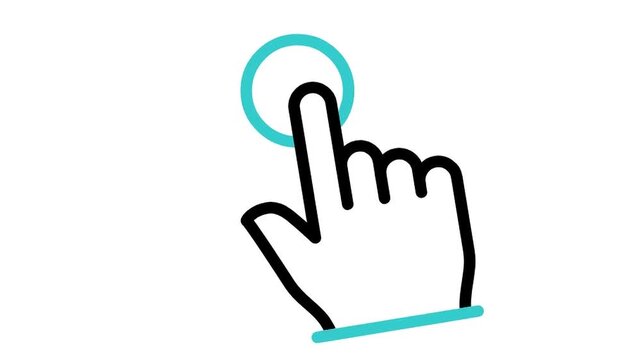 Animated Mouse Click Pointer Cursor Digital Action Icon Loop