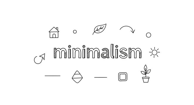 Minimalist design concept with icons.