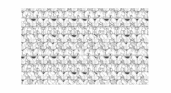 Seamless Pattern of Hand-Drawn Jackets, Fashionable Clothing Texture, Doodle Style