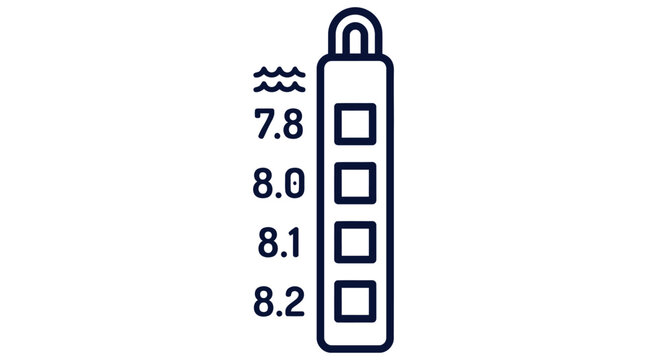 Water Quality Indicator with pH Levels and Gauge
