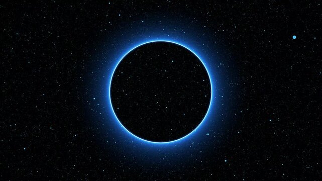 Blue glow planet earth and eclipse in deep starry space. New Horizons Reveals Blue Atmosphere and Frozen Ice on Pluto