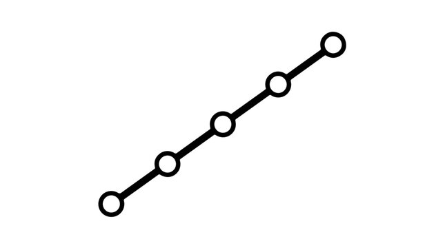 Simple line graph with upward trend, minimalist design symbolizing growth, progress, and positive correlation between two variables