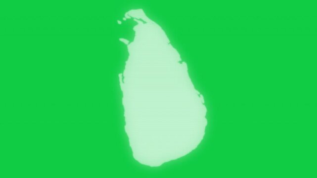 Sri Lanka VHS old screen effect map pop animation green background