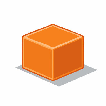 Orange Cube Icon