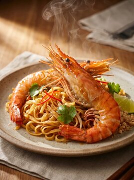 Gourmet presentation of Pad Thai