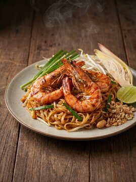 Gourmet presentation of Pad Thai