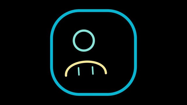 Minimal User Profile Icon Animation on Black Background | Modern Account Interface Symbol