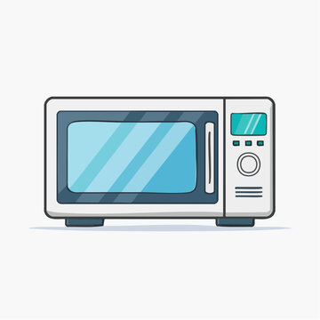 Cartoon Microwave Oven Illustration